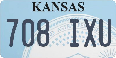 KS license plate 708IXU
