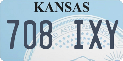 KS license plate 708IXY