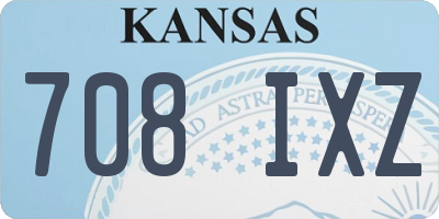 KS license plate 708IXZ
