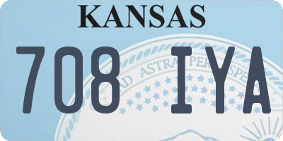 KS license plate 708IYA