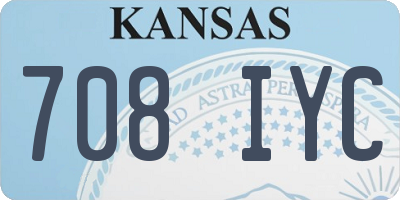 KS license plate 708IYC