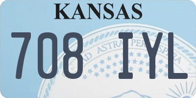 KS license plate 708IYL
