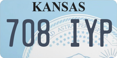 KS license plate 708IYP