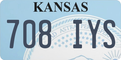 KS license plate 708IYS