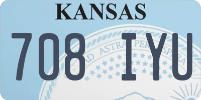 KS license plate 708IYU