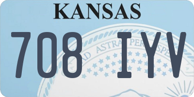 KS license plate 708IYV