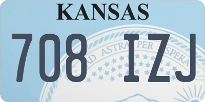 KS license plate 708IZJ