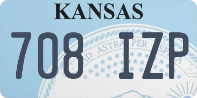 KS license plate 708IZP