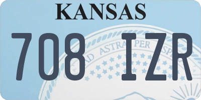 KS license plate 708IZR