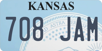 KS license plate 708JAM