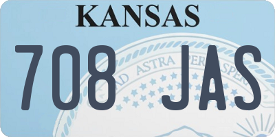 KS license plate 708JAS