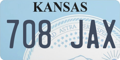 KS license plate 708JAX