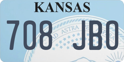 KS license plate 708JBO