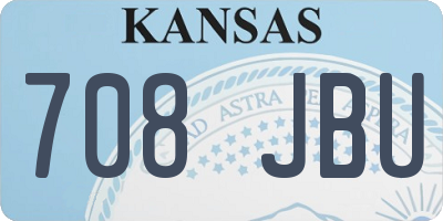 KS license plate 708JBU