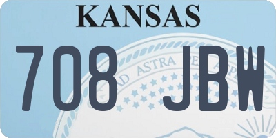 KS license plate 708JBW