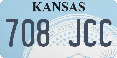 KS license plate 708JCC