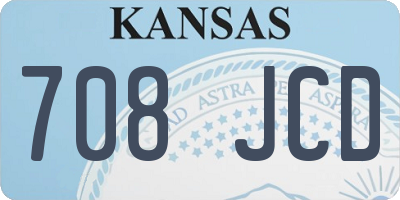 KS license plate 708JCD
