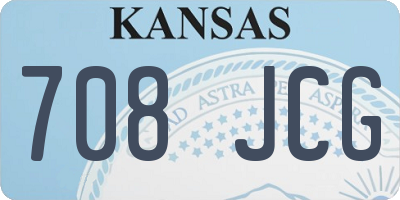 KS license plate 708JCG