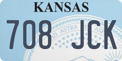 KS license plate 708JCK