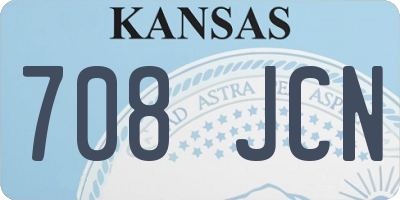 KS license plate 708JCN