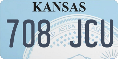 KS license plate 708JCU