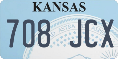 KS license plate 708JCX