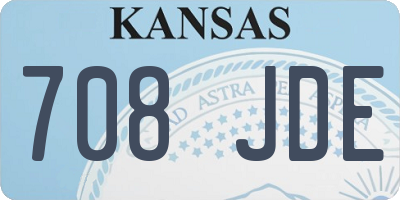KS license plate 708JDE