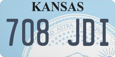 KS license plate 708JDI