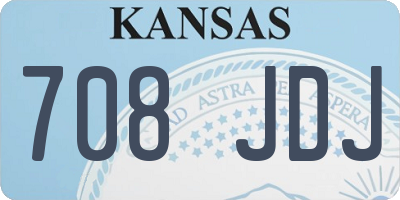 KS license plate 708JDJ
