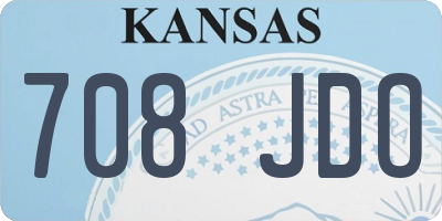 KS license plate 708JDO