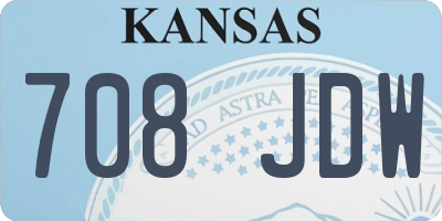 KS license plate 708JDW