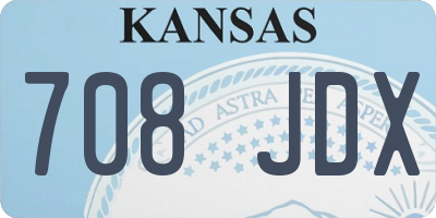 KS license plate 708JDX