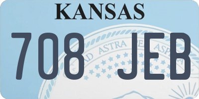 KS license plate 708JEB