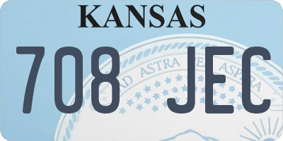 KS license plate 708JEC