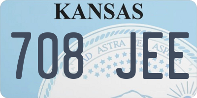 KS license plate 708JEE