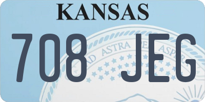 KS license plate 708JEG