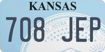 KS license plate 708JEP