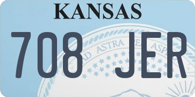 KS license plate 708JER