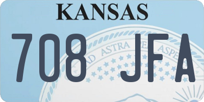 KS license plate 708JFA