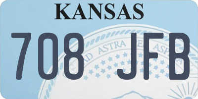 KS license plate 708JFB