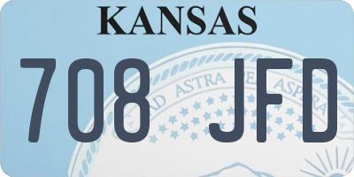 KS license plate 708JFD