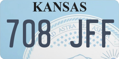 KS license plate 708JFF