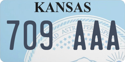 KS license plate 709AAA