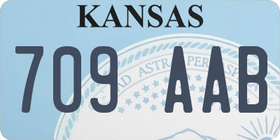 KS license plate 709AAB