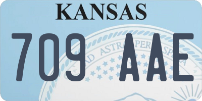 KS license plate 709AAE