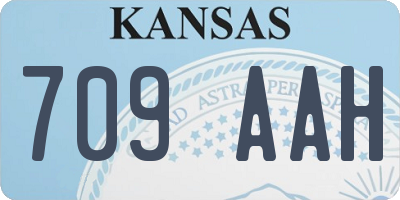 KS license plate 709AAH