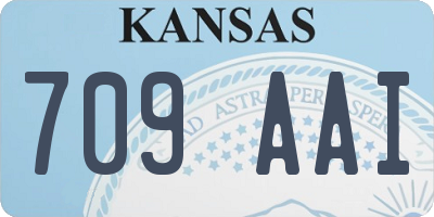 KS license plate 709AAI