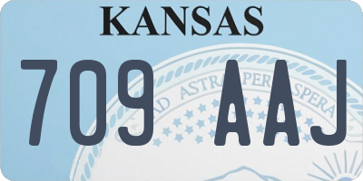 KS license plate 709AAJ