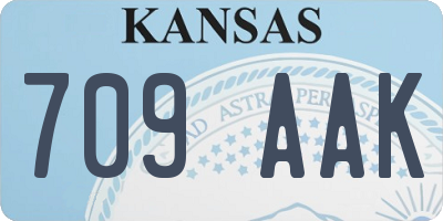 KS license plate 709AAK