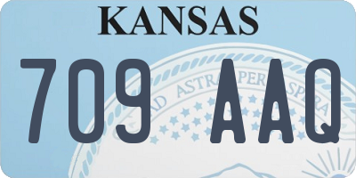 KS license plate 709AAQ